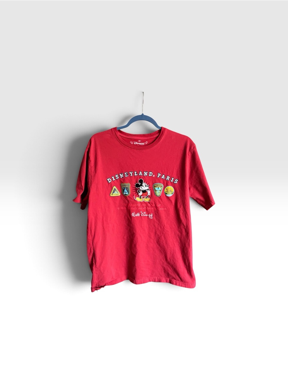 Disney Red Disneyland Paris Mickey Graphic Tee